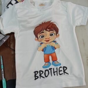 White Shirt For Boy Brother Printed Size 24