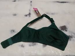 Plain Beginners Bottle Green Non Padded Cotton Bra Size 32 To 80 Cm