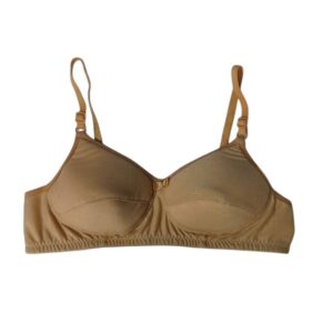 Plain Beginners Bottle Brown Colour Non Padded Cotton Bra Size S