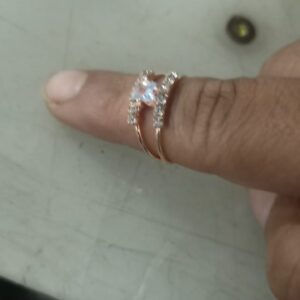 Women Multi Color H Shape Design Ring