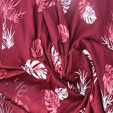 Mancloem Rayon Cotton Printed Mehroon Colour Double Bedsheet