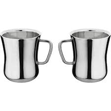 Buy Ideal Prime Durable Double Wall Stainless Steel Coffee Mug Pack Of 2