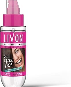 Livon Hair Serum For Dry Frizzy Hair Provides Shine Smoothness Damage Protection Leave In Serum For Women 100 Ml