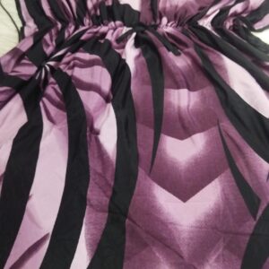 Pink And Black Color Women Long Nighty Size M