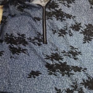 Women Blue Color Printed Long Nighty Size L