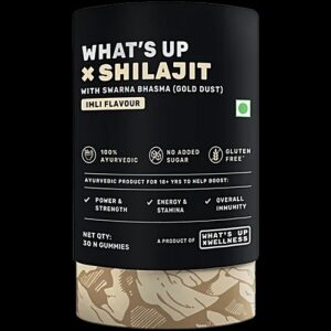 Whats Up Wellness X Shilajit Imli Flavour Gold Dust Gummies 30 Pcs