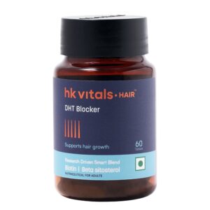 Healthkart Hk Vitals Dht Blocker With Biotin Supports Hair Growth 60 Tablets
