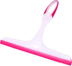Flexible Plastic Mini Wiper For Bathrooms Pink And White