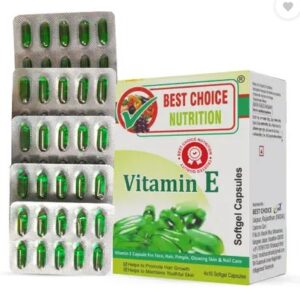 Best Choice Nutrition Vitamin E For Hair Regrowth Hairfall Control 50 Capsules