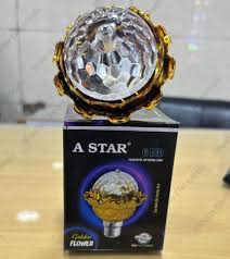 Qio Led Rotating Golden Flower Bulb 1Pc