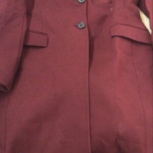 Zara Burgundy Long Coat For Women Size L
