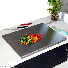Premium Stainless Steel Chopping Board 35X30 Cm 1Pc