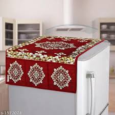 Maroon Color Creation Fridge Top Cover 21 X 30