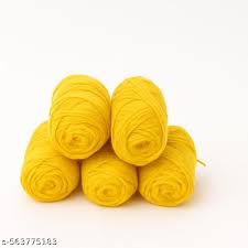 Yellow Color Wool Net Weight 150G Pack Of 6
