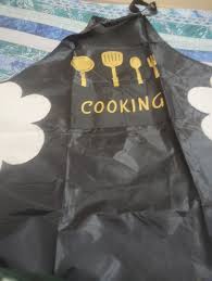 Black Kitchen Apron With Hand Wipe Pockets