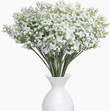 Artificial White Wildflower 21 Inch Pack Of 3 Without Pot