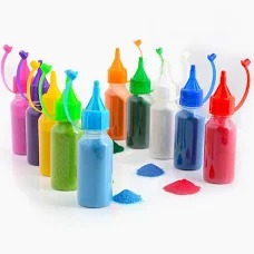 Rangoli Colors Powder Bottles For Floor Decorations Pack Of 10