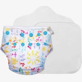 Superbottoms White Warli Main Baby Diaper Pants For Infant Baby