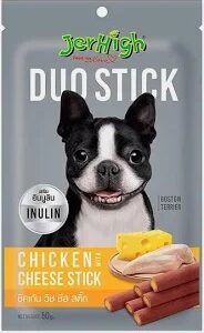 Jerhigh Duo Stick Chicken With Cheese Stick 50Gm Pack Of 3