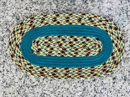 Handmade Houndstooth Patterned Floor Mat Or Rug