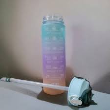 Motivational Water Bottle Sky Blue Or Purpule Color 900Ml