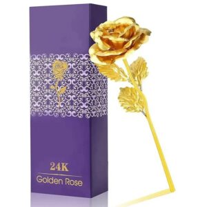 24K Gold Foil Artificial Rose With Gift Box