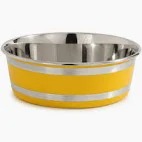Yellow Color Stainless Steel Dog Bowl 540Ml