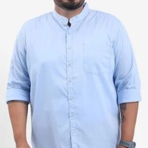 Highlander Indigo Light Blue Cotton Blend Shirt For Men Size M