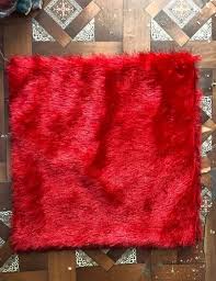 Fur Pillow Cover Pack Of 2 Colour Red