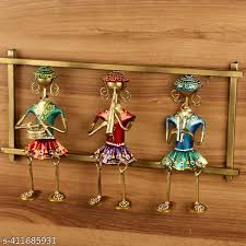 Decorative 3 Lady Musician Wall Art Showpiece