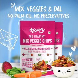 The Healthy Protein Chips Rainbow Of Real Veggies 70Gm Pack Of 2