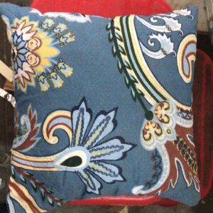 Blue Floral Printed Cushion Cover 1Pc