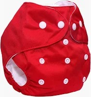 Red Colour Cloth Diaper For New Born Baby