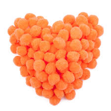 Pom Poms For Craft Pom Pom Balls Poms Arts For Creative Decoration Orange Approx 20