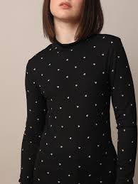 Only Polka Dot Print Top Black Size S