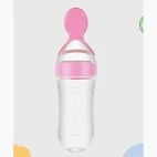Baby Squeezy Silicone Food Feeder Pink 90 Ml