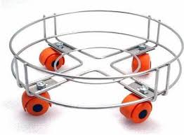 Stainless Steel Lpg Gas Cylinder Trolley With Wheels