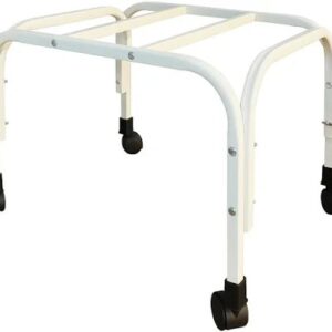 Iron Cooler Trolley Stand White Colour 8 Wheel