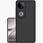 Black Colour Vivo V50 Mobile Back Cover