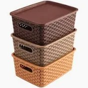 V550 Multipurpose Basket Pack Of 3 Multicolour