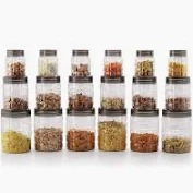 Fab Line Plastic Grocery Container 18 Pcs