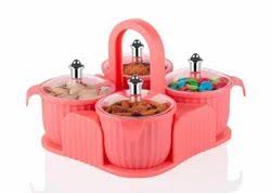 Marvella 6 Dry Fruit Tray Pink Colour