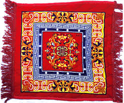 Soft Velvet Material Square Shape Meditation Prayer Mat Size 60 By 60