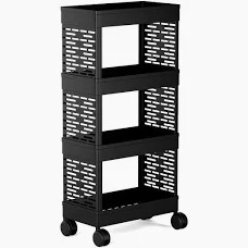 4 Layer Plastic Storage Rack Black