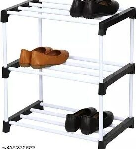 3 Layer Heavy Duty Plastic Book Shoe Cloth Foldable Rack