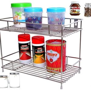 Kombuis Kitchenware Stainless Steel 2 Tier Spice Rack