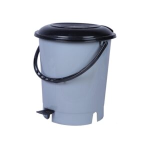 Hands Free Plastic Pedal Dustbin Space Saving Waste Bin For Small
