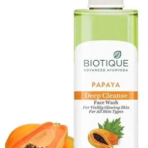 Biotique Papaya Deep Cleanse Face Wash Gentle Exfoliation Glowing Skin 200Ml