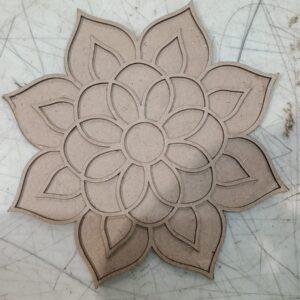 6 Inch Round Rangoli Stencil Mdf Diwali Navratri Pooja Home Decor Floor Design