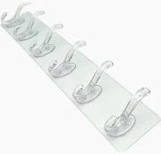 6 In 1 Self Adhesive Wall Hooks Pack Of 2